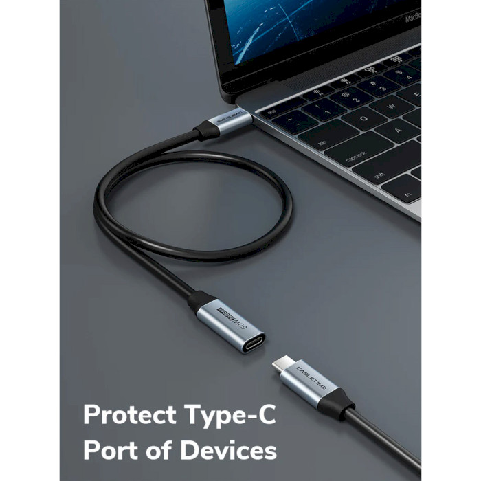 Кабель-удлинитель CABLETIME USB 3.0 Gen 1 Type-C Male to Female Extension Cable 0.5м (CA913664)