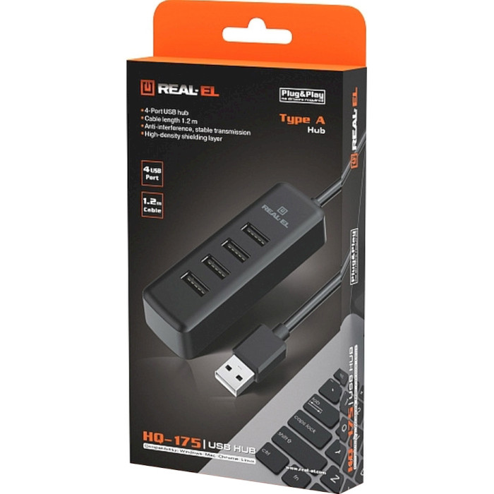 USB-хаб REAL-EL HQ-175 (EL123110008)