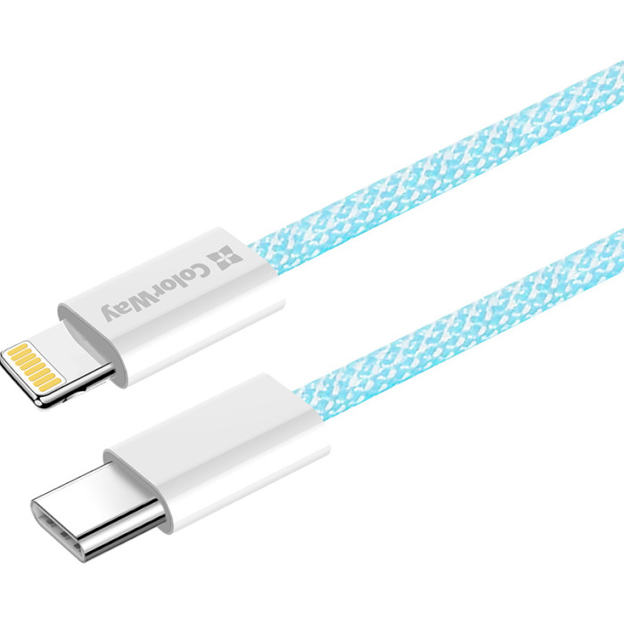 Кабель COLORWAY USB-C to Lightning 3A 1м Blue (CW-CBPDCL061-BL)