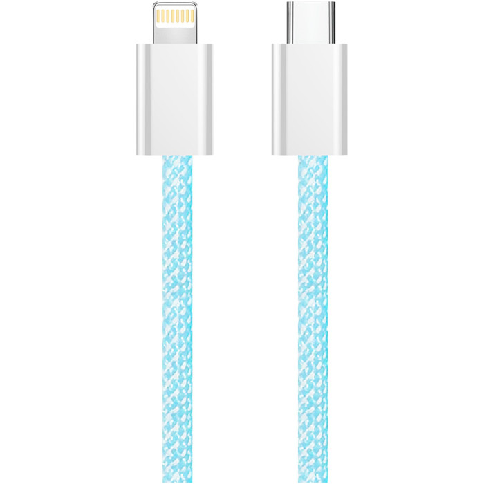 Кабель COLORWAY USB-C to Lightning 3A 1м Blue (CW-CBPDCL061-BL)