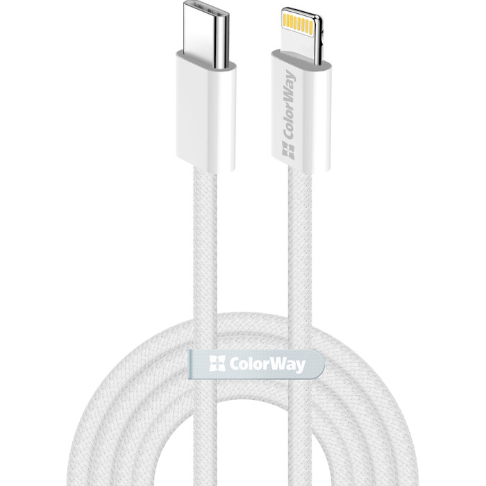 Кабель COLORWAY USB-C to Lightning 3A 1м Gray (CW-CBPDCL061-GR)