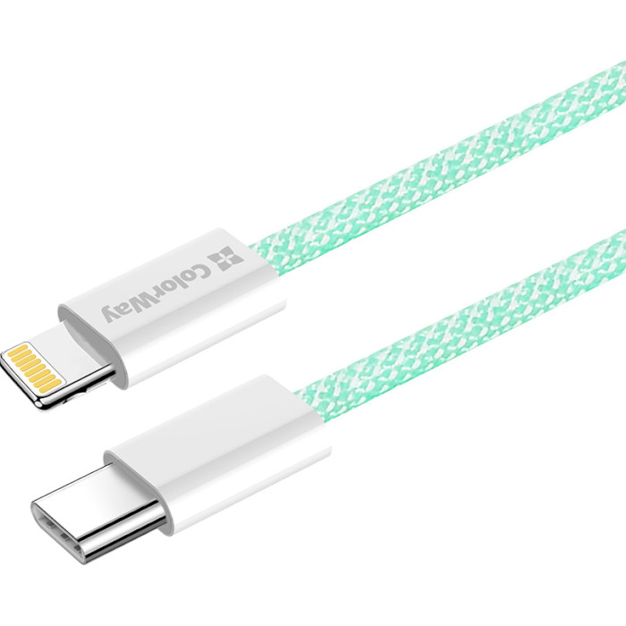 Кабель COLORWAY USB-C to Lightning 3A 1м Green (CW-CBPDCL061-G)