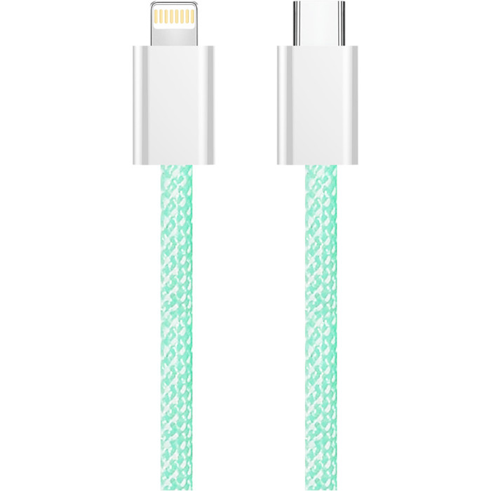 Кабель COLORWAY USB-C to Lightning 3A 1м Green (CW-CBPDCL061-G)