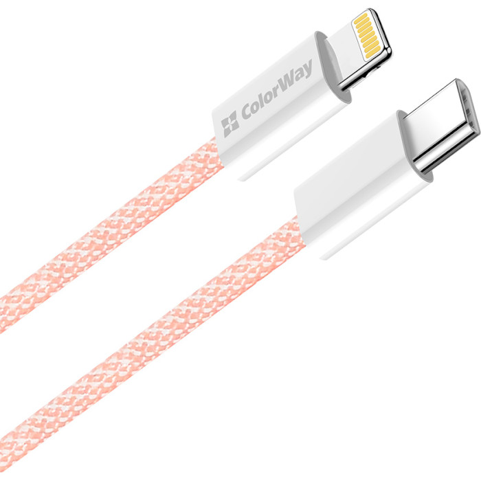 Кабель COLORWAY USB-C to Lightning 3A 1м Pink (CW-CBPDCL061-P)