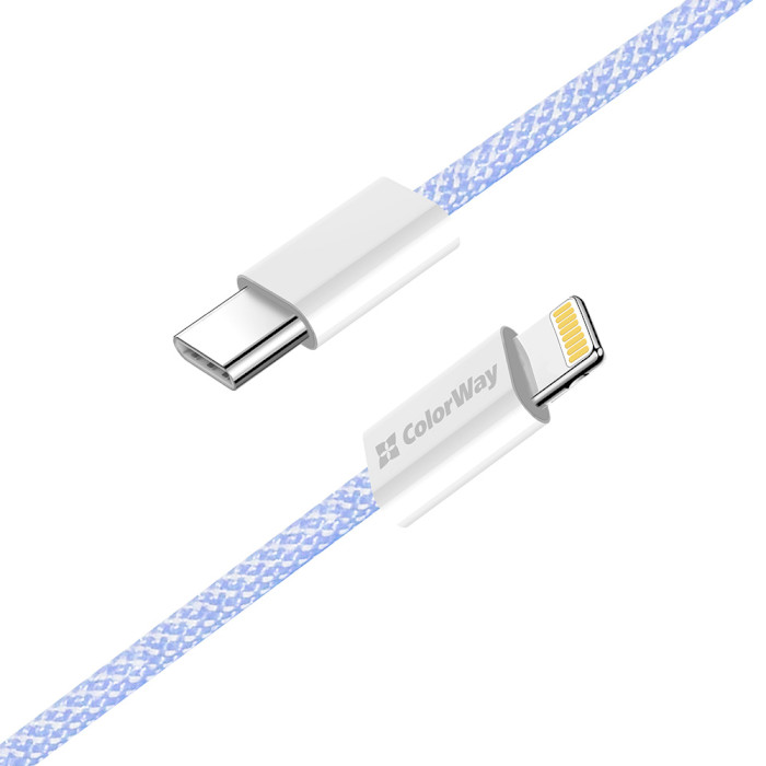 Кабель COLORWAY USB-C to Lightning 3A 1м Purple (CW-CBPDCL061-PU)