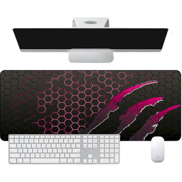 Коврик для мыши VOLTRONIC Honeycomb 800x300 Black/Pink (S2382)