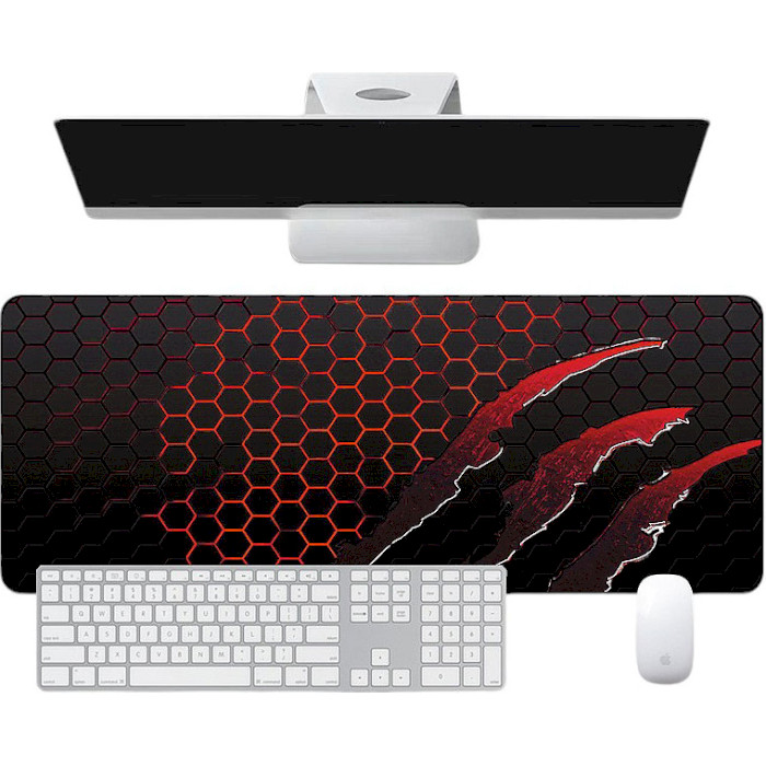 Килимок для миші VOLTRONIC Honeycomb 800x300 Black/Red (S5382)