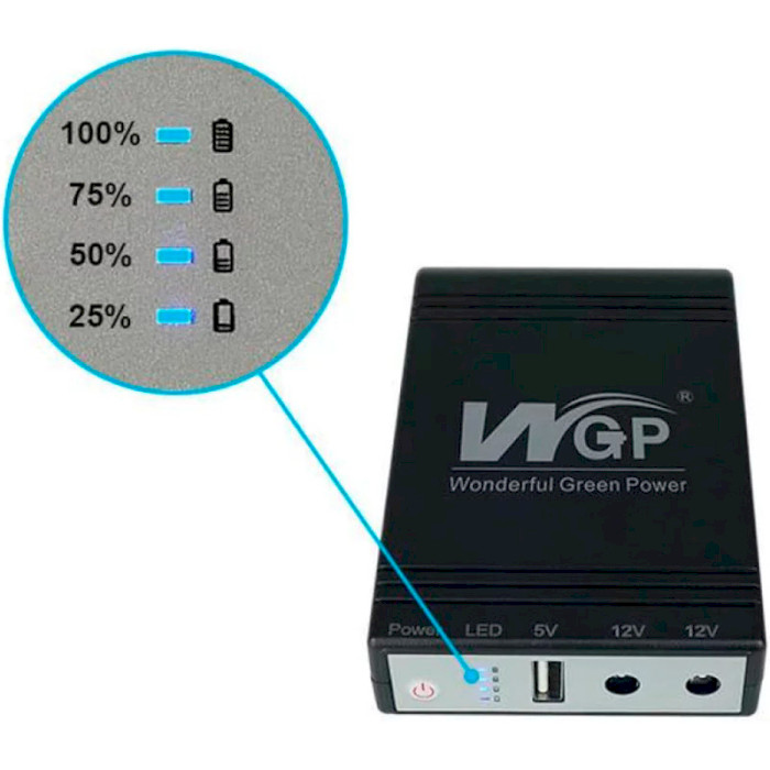 ДБЖ для роутера WGP Mini DC UPS 5/9/12V 2A, 8800mAh