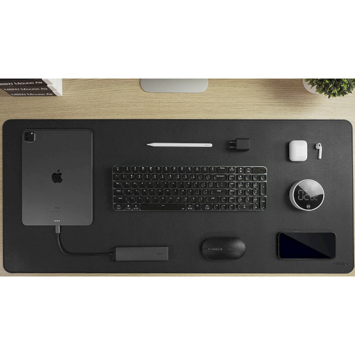 Коврик для мыши XIAOMI MiiiW Oversize Leather Cork Mouse Pad Black (MWMLV01)