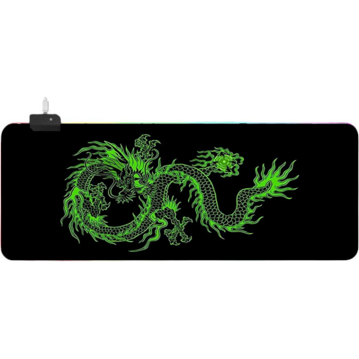 Килимок для миші VOLTRONIC Green Dragon 800x300 (RGB383F)