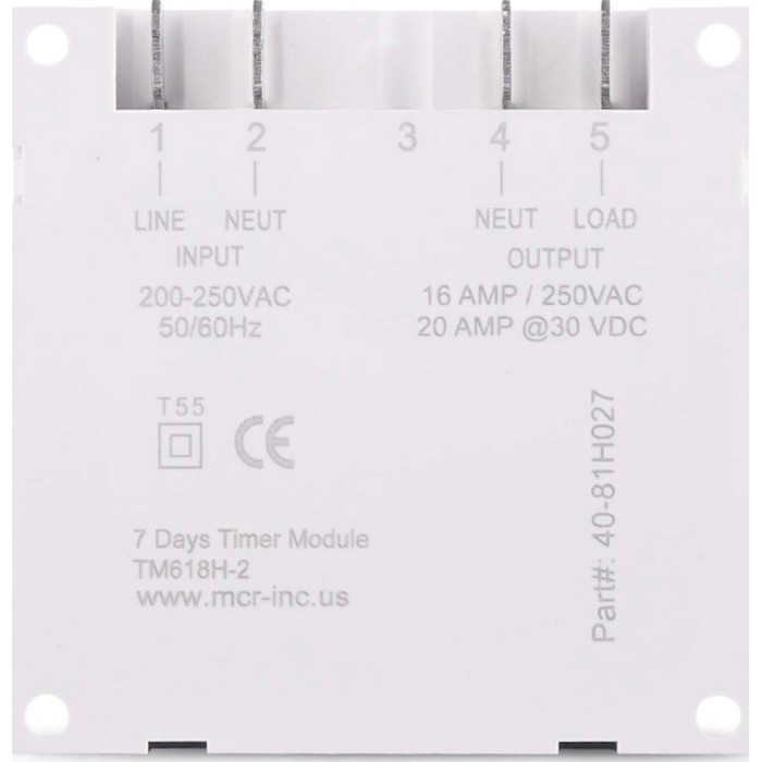 Таймер недельный электронный SINOTIMER TM618H-2