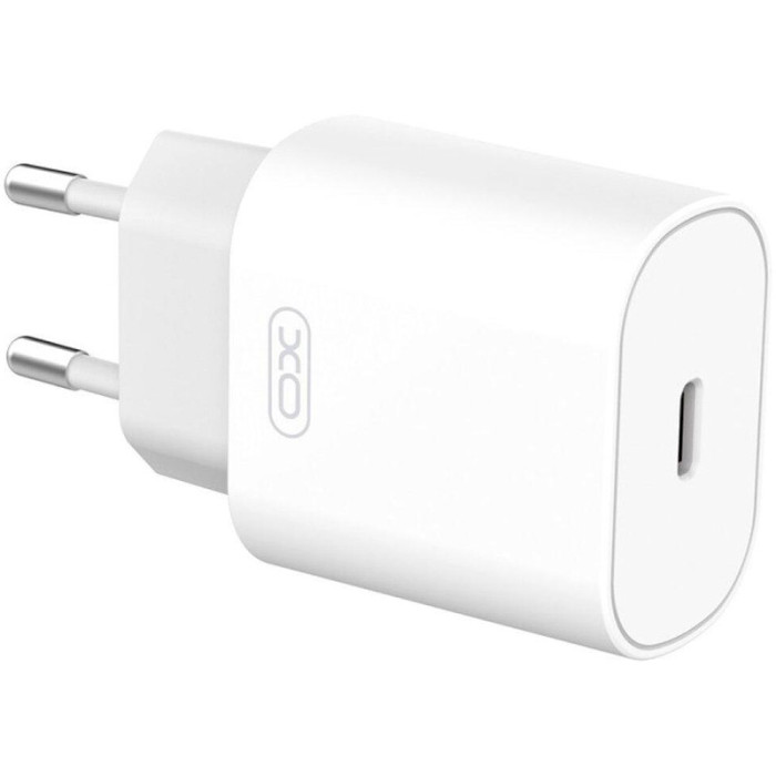 Зарядний пристрій XO L91 1xUSB-C, PD25W White w/Type-C to Type-C cable (L91C-WH)