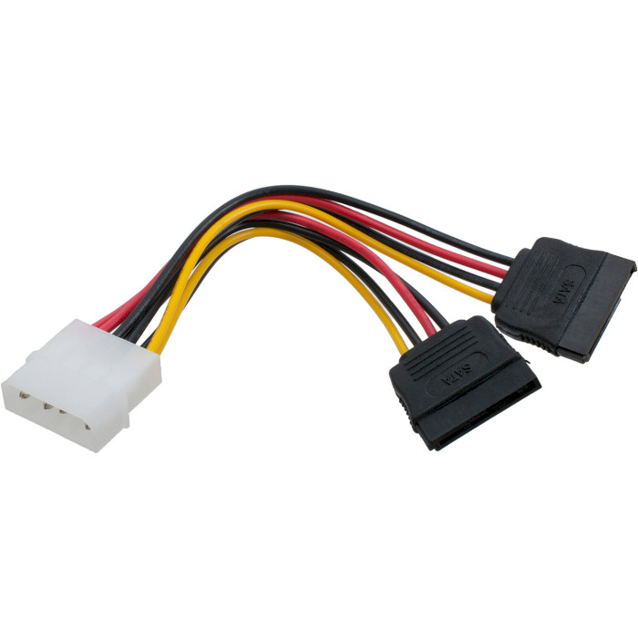 Кабель питания PATRON Molex to 2xSATA 15см