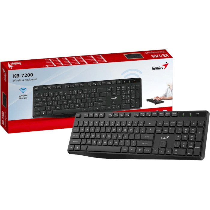 Клавіатура бездротова GENIUS KB-7200 Black (31320002406)