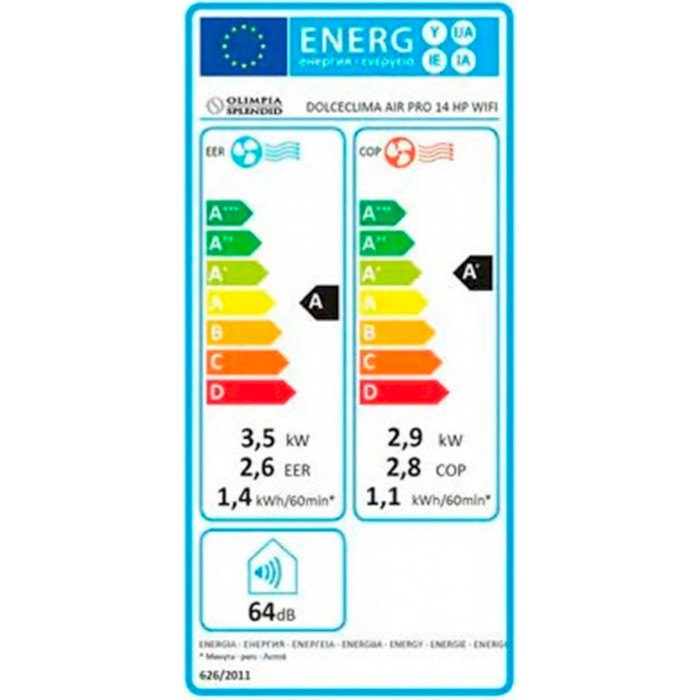 Портативний кондиціонер OLIMPIA SPLENDID Dolceclima Air Pro 14 HP Wi-Fi (OS-2029)