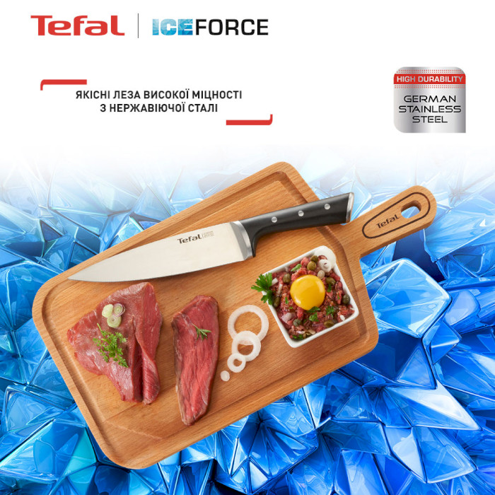 Набор кухонных ножей на подставке TEFAL Ice Force 5пр (K232S574)