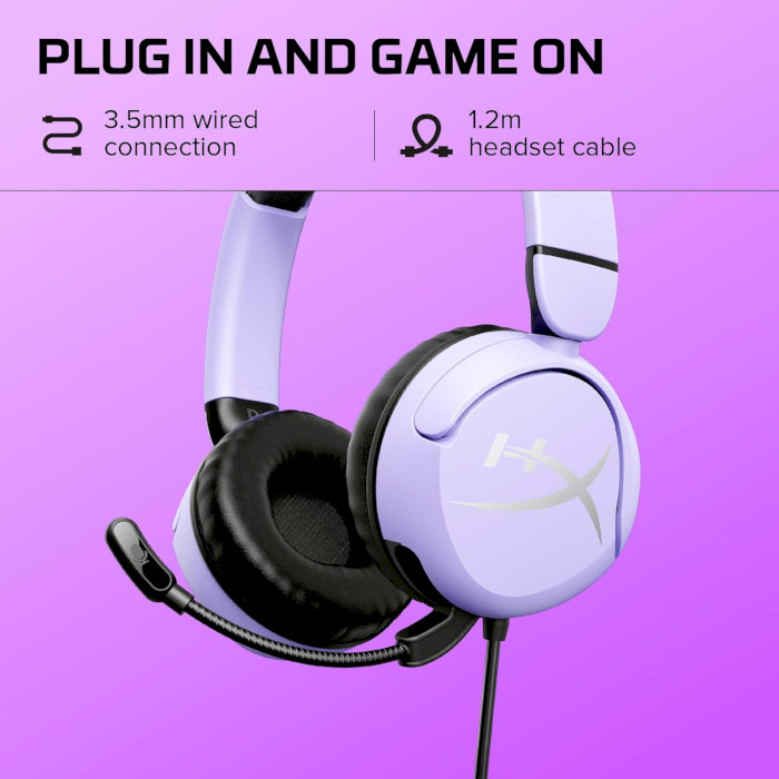 Наушники геймерские HYPERX Cloud Mini Wired Lavender (7G8F5AA)