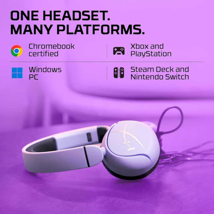 Наушники геймерские HYPERX Cloud Mini Wired Lavender (7G8F5AA)