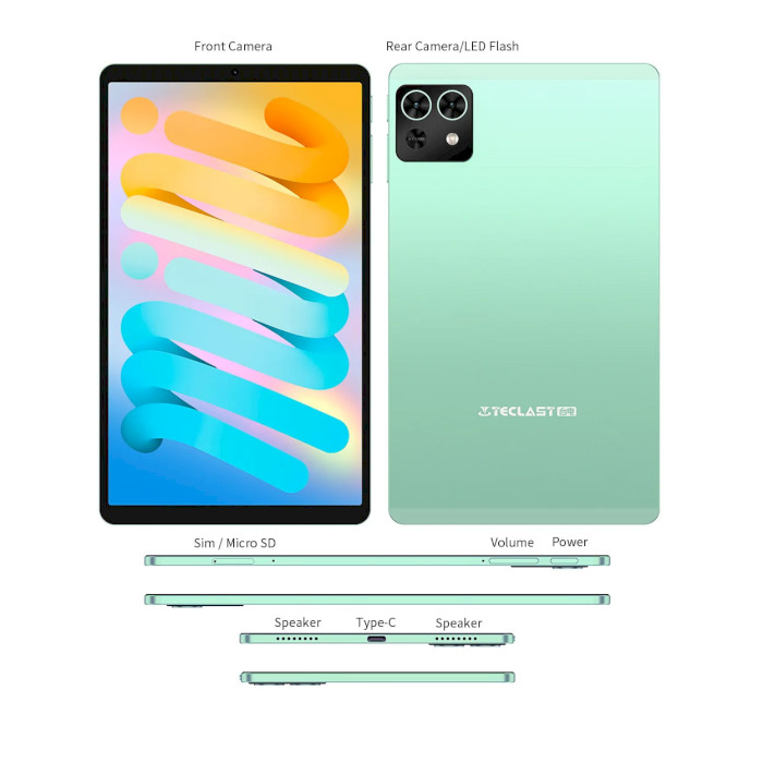 Планшет TECLAST M50 Mini 6/128GB Tea Green (M5N1/TL-112547)