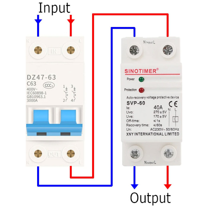 Реле напруги SINOTIMER SVP-60-40A