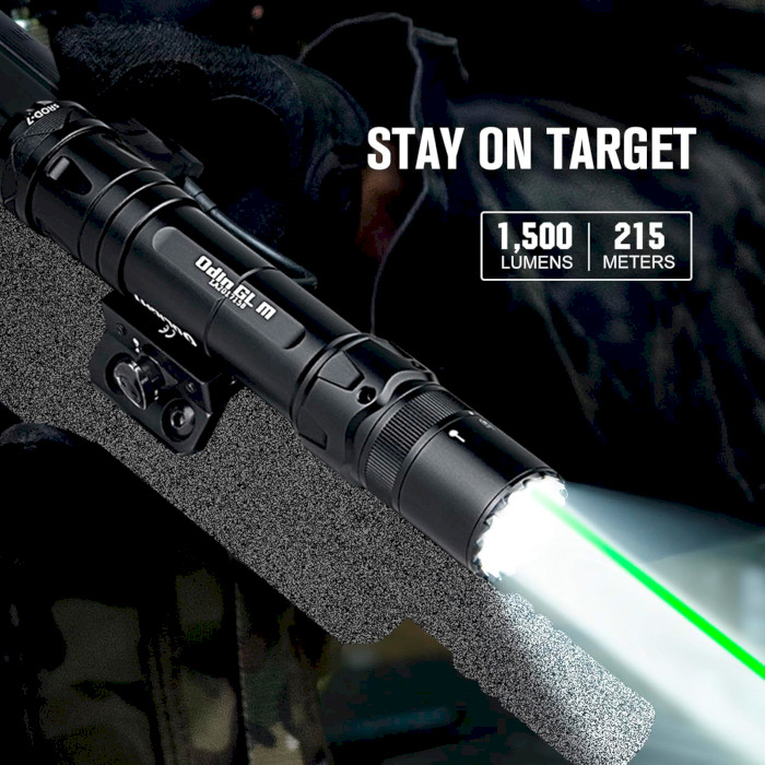 Ліхтар тактичний підствольний OLIGHT Odin GL M Green Beam M-LOK Black