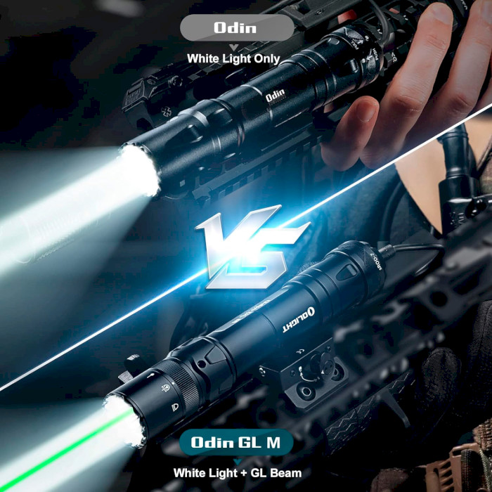 Ліхтар тактичний підствольний OLIGHT Odin GL M Green Beam M-LOK Black