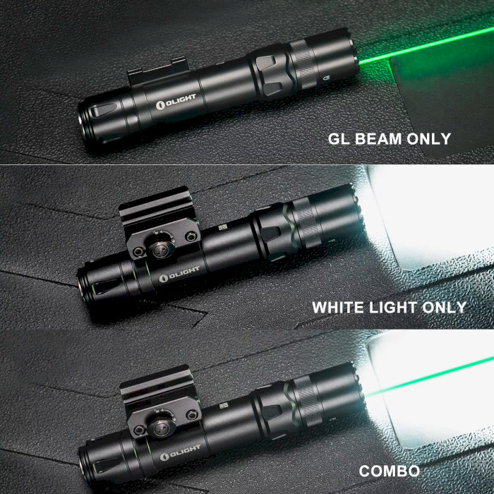 Фонарь тактический подствольный OLIGHT Odin GL P Green Beam Picatinny Black