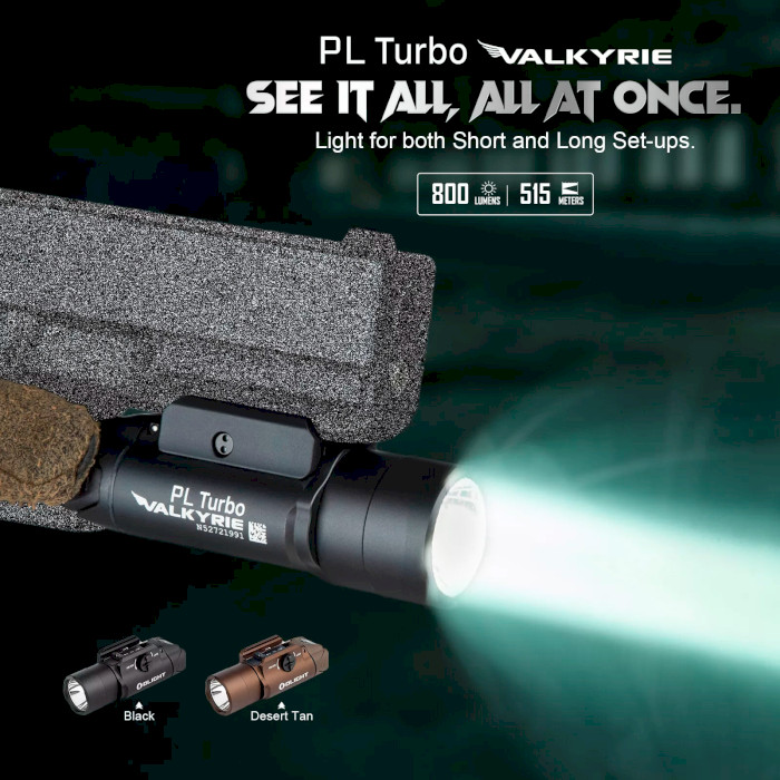 Фонарь тактический подствольный OLIGHT PL Turbo Valkyrie Black