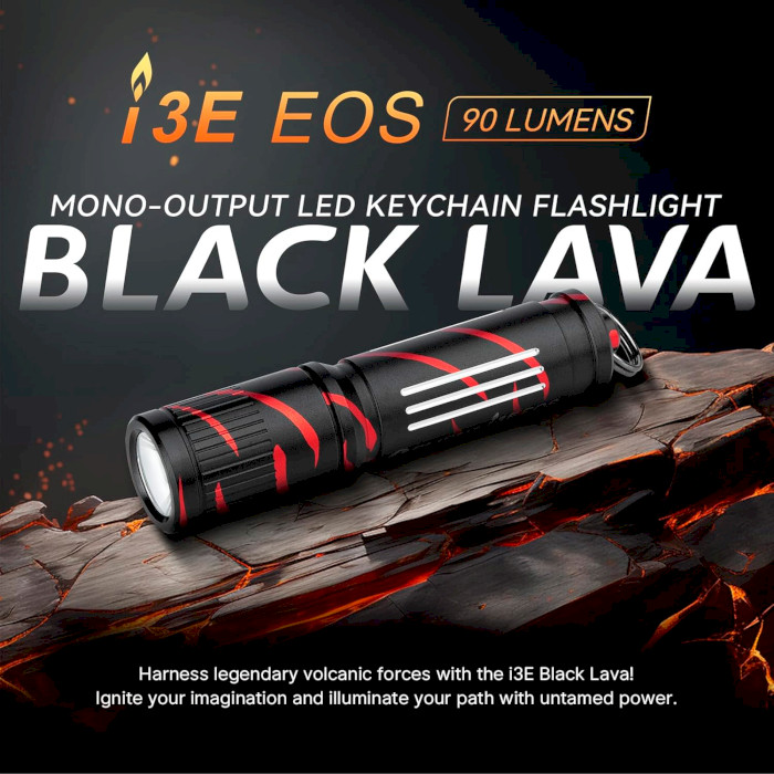 Ліхтар-брелок OLIGHT I3E EOS Black Lava