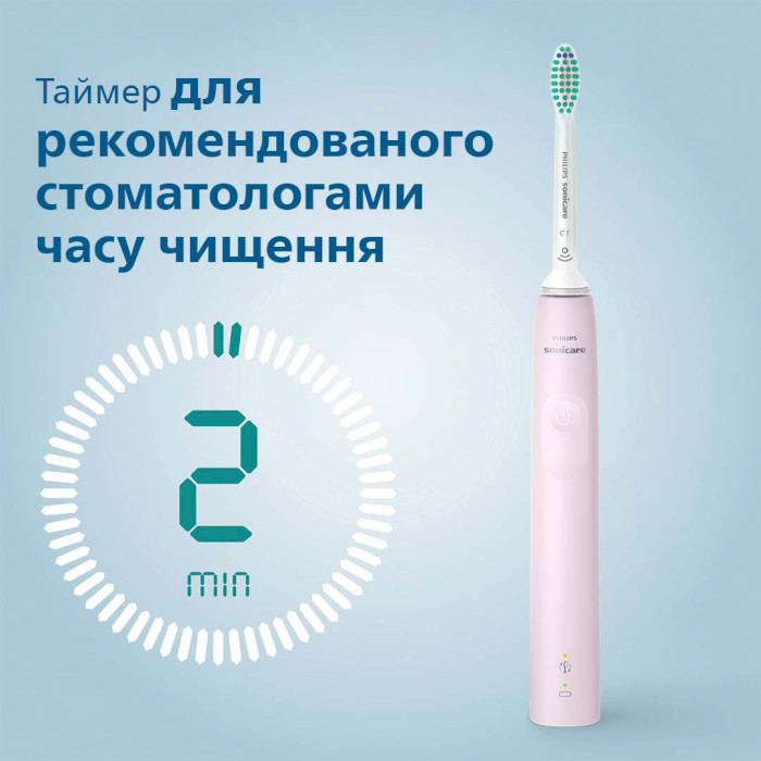 Електрична зубна щітка PHILIPS Sonicare 3100 series Pink (HX3673/11)