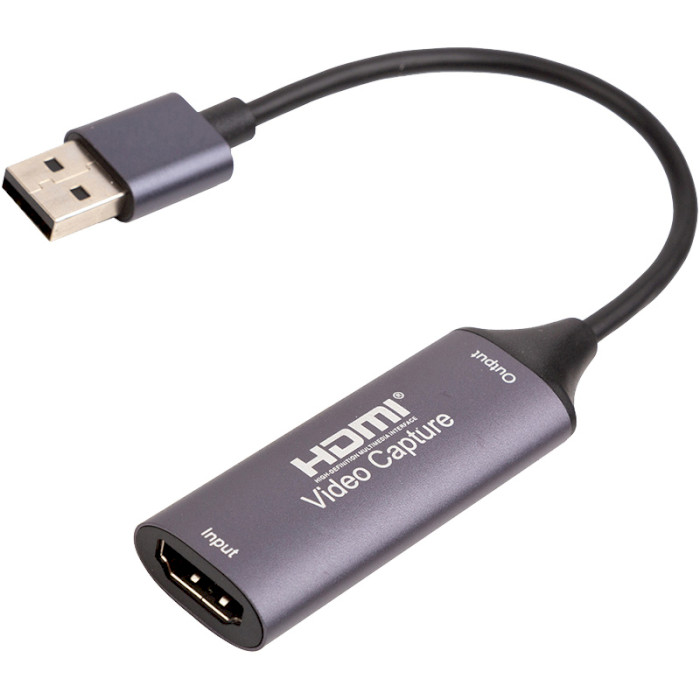 Устройство видеозахвата POWERPLANT HDVC2-C HDMI USB 2.0 4K/30Hz (CA914685)