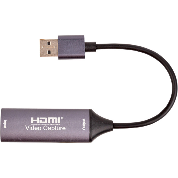 Пристрій відеозахвату POWERPLANT HDVC2-C HDMI USB 2.0 4K/30Hz (CA914685)