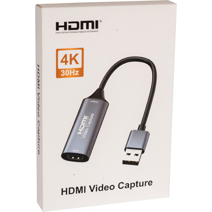 Устройство видеозахвата POWERPLANT HDVC2-C HDMI USB 2.0 4K/30Hz (CA914685)