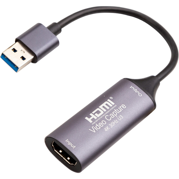 Пристрій відеозахвату POWERPLANT HDVC2-C HDMI USB 3.0 4K/30Hz (CA914692)