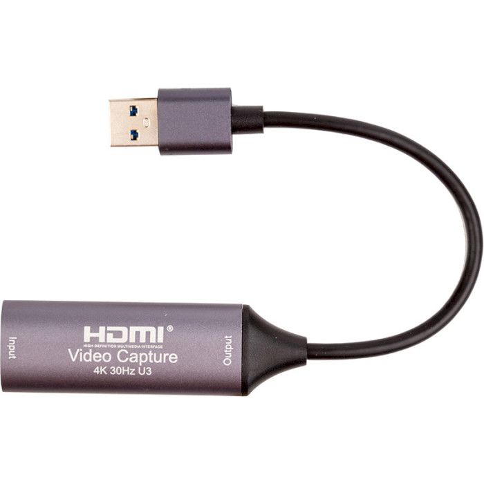 Пристрій відеозахвату POWERPLANT HDVC2-C HDMI USB 3.0 4K/30Hz (CA914692)