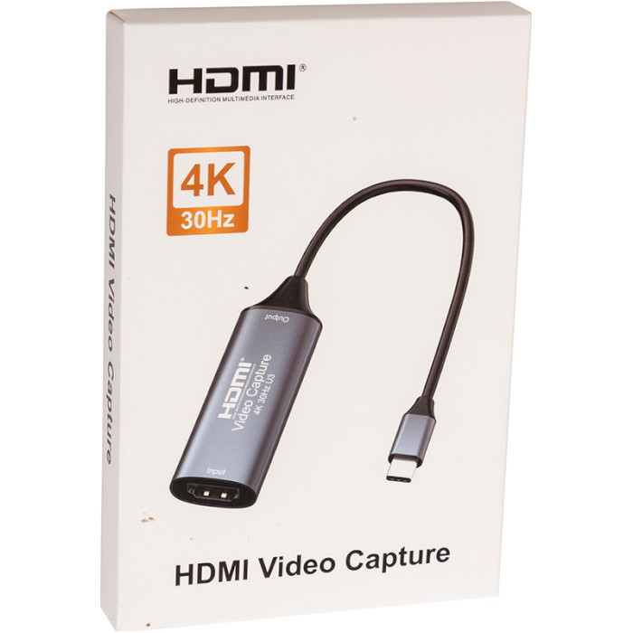 Пристрій відеозахвату POWERPLANT HDVC2-C HDMI USB-C 3.0 4K/30Hz (CA914715)