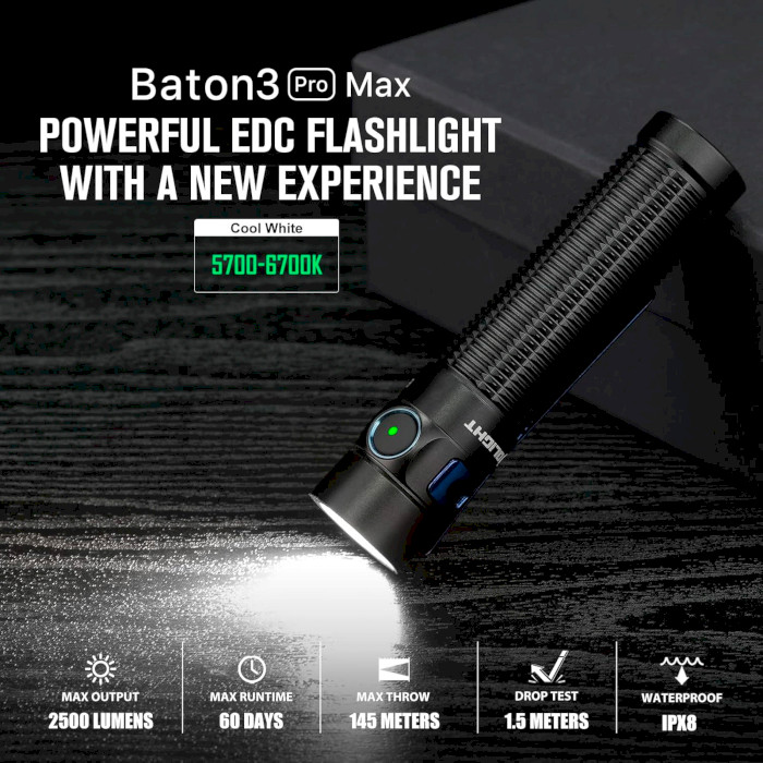 Ліхтар OLIGHT Baton 3 Pro Max Black