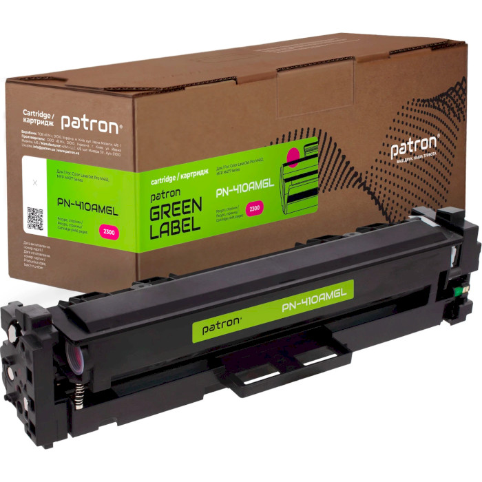 Тонер-картридж PATRON Green Label сумісний з HP 410A Magenta (PN-410AMGL)