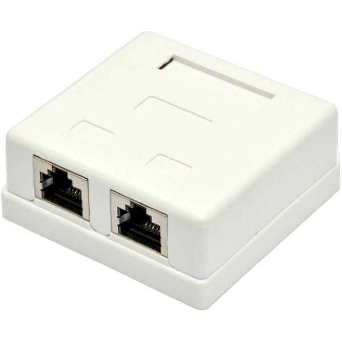 Розетка накладная EPNEW 2xRJ-45 Cat.6 STP White (6BX-S2WHA6)