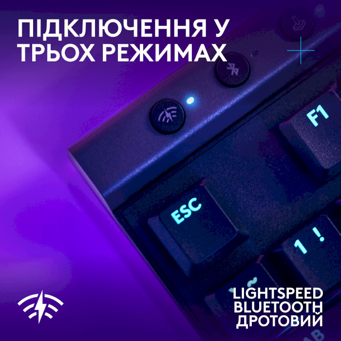 Клавіатура бездротова LOGITECH G515 Lightspeed TKL Wireless Gaming Keyboard Black (920-012872)