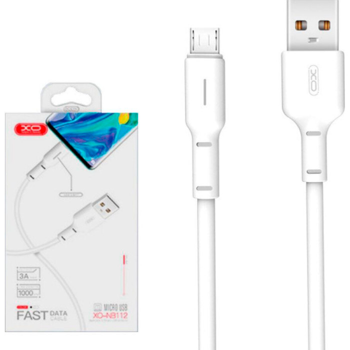 Кабель XO NB112 USB-A to Micro-USB 1м White