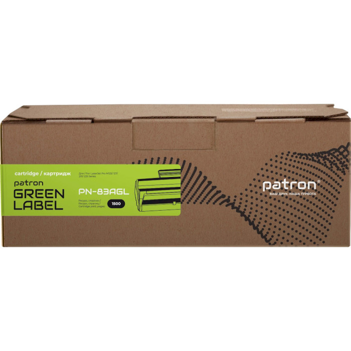 Тонер-картридж PATRON Green Label сумісний з HP 83A Black (PN-83AGL)