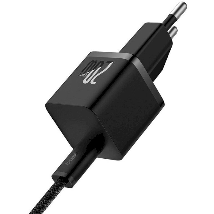 Зарядний пристрій BASEUS GaN5 Fast Charger Mini 1C 20W Black w/Type-C to Type-C cable (P10110900113-00)