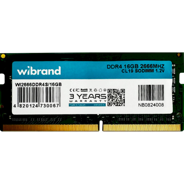 Модуль пам'яті WIBRAND SO-DIMM DDR4 2666MHz 16GB