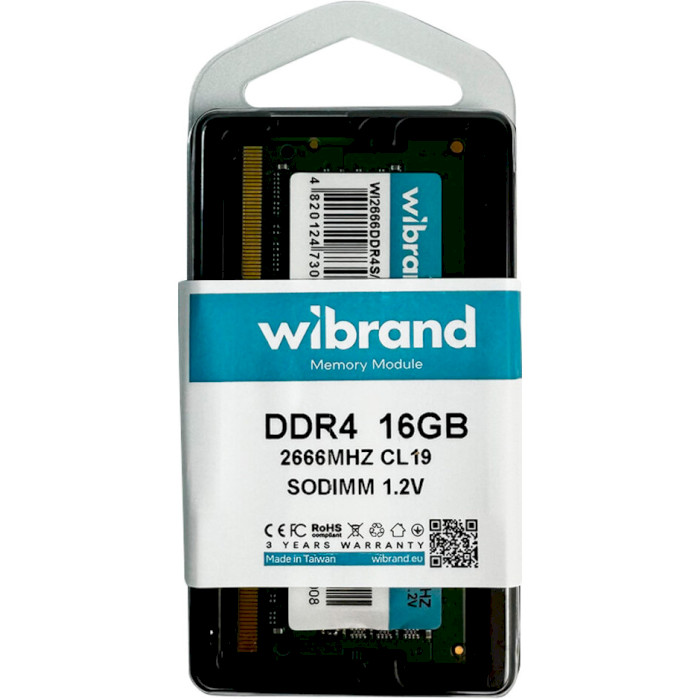 Модуль памяти WIBRAND SO-DIMM DDR4 2666MHz 16GB