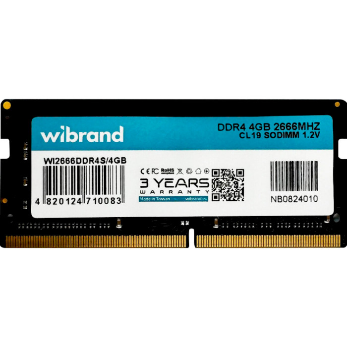 Модуль пам'яті WIBRAND SO-DIMM DDR4 2666MHz 4GB