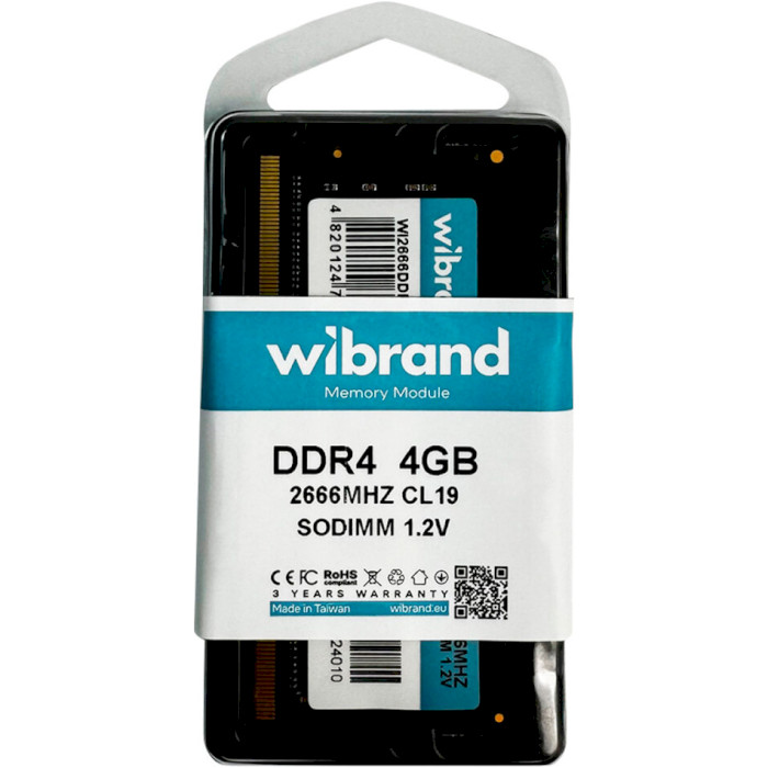 Модуль памяти WIBRAND SO-DIMM DDR4 2666MHz 4GB