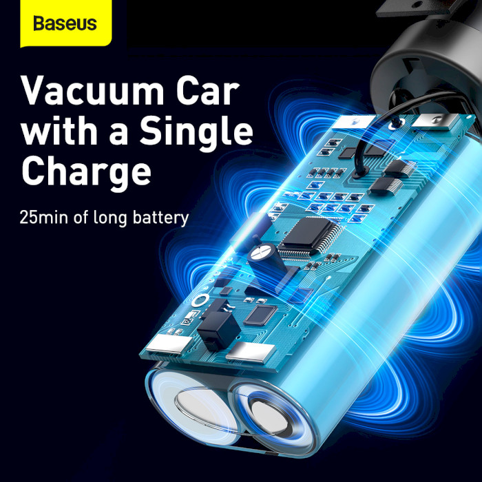 Пылесос автомобильный BASEUS A1 Car Vacuum Cleaner Glacier Blue (VCAQ010003)