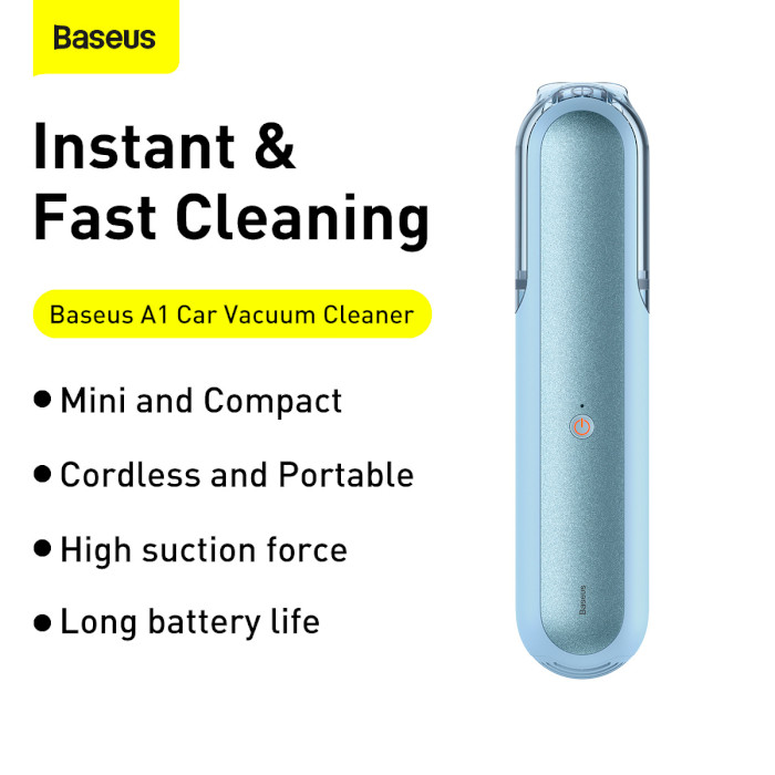 Пилосос автомобільний BASEUS A1 Car Vacuum Cleaner Glacier Blue (VCAQ010003)