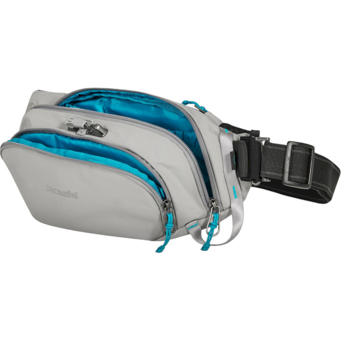 Сумка на одно плечо/на пояс (бананка) PACSAFE Eco Anti-Theft Waist Pack Gray